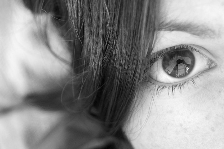 Close-up vrouwgezicht