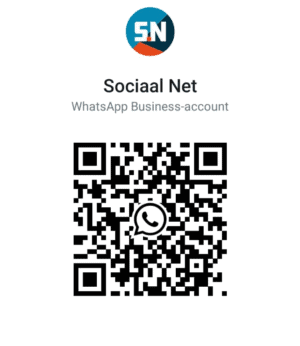 WhatsApp QR-code met bericht witte achtergrond