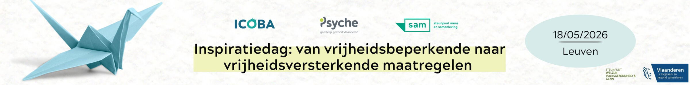Advertentie Inspiratiedag Vrijheidsbeperkende maatregelen op 18 mei 2026